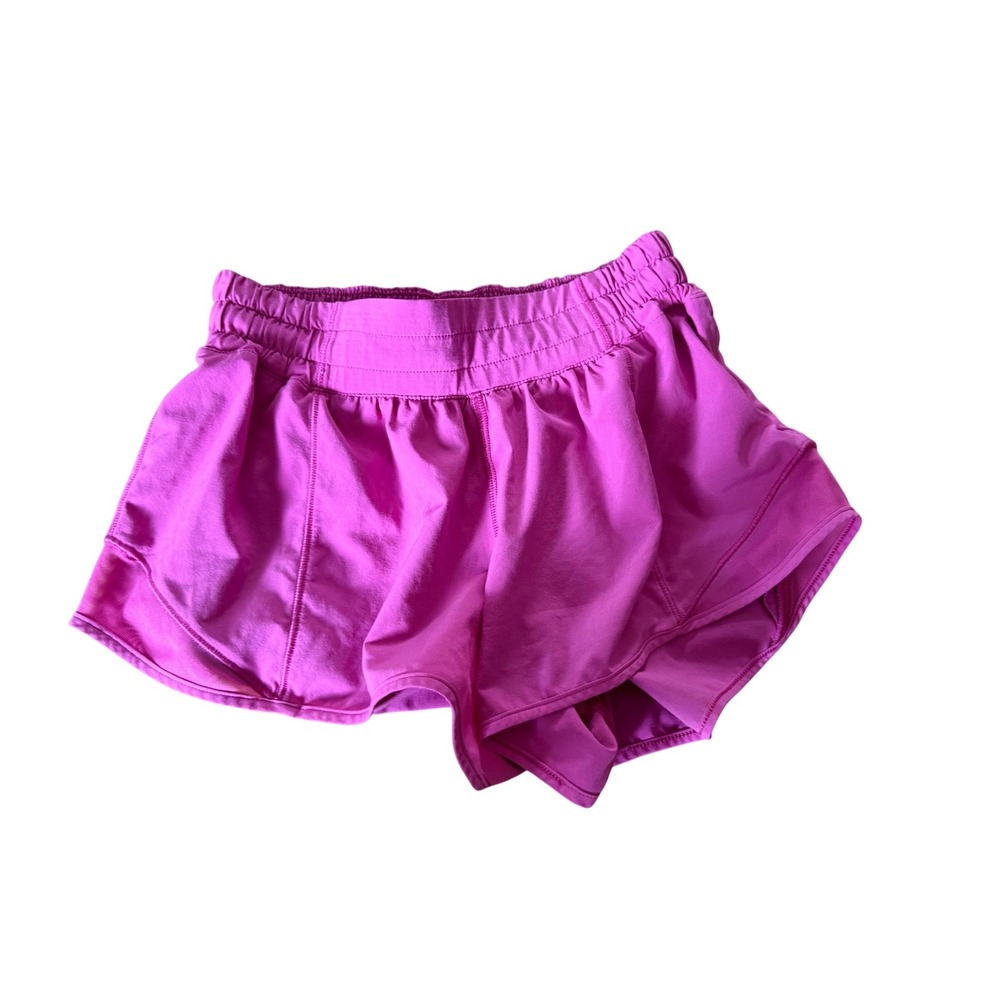 Lululemon Pink Mesh Panel Athletic Running Shorts Womens Size 4 Small